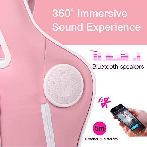 GTRACING Gaming Chair with Footrest Speakers Video Game Chair Bluetooth Music Heavy Duty Ergonomic Computer Office Desk Chair