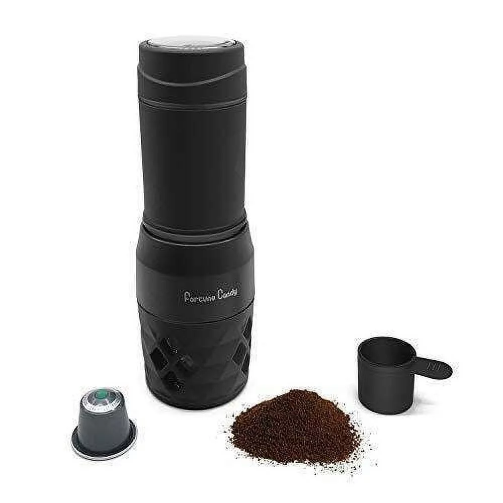 Portable Coffee Maker Manual Espresso Machine for Capsule & Ground Coffee