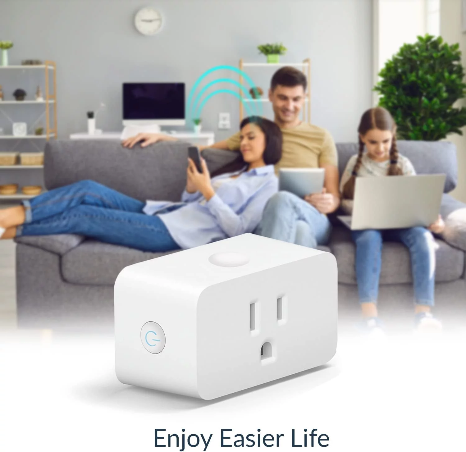 WBM Smart Wifi Socket, Voice Control Plug, Compatible With Alexa And Google Assistant - 4 pcs