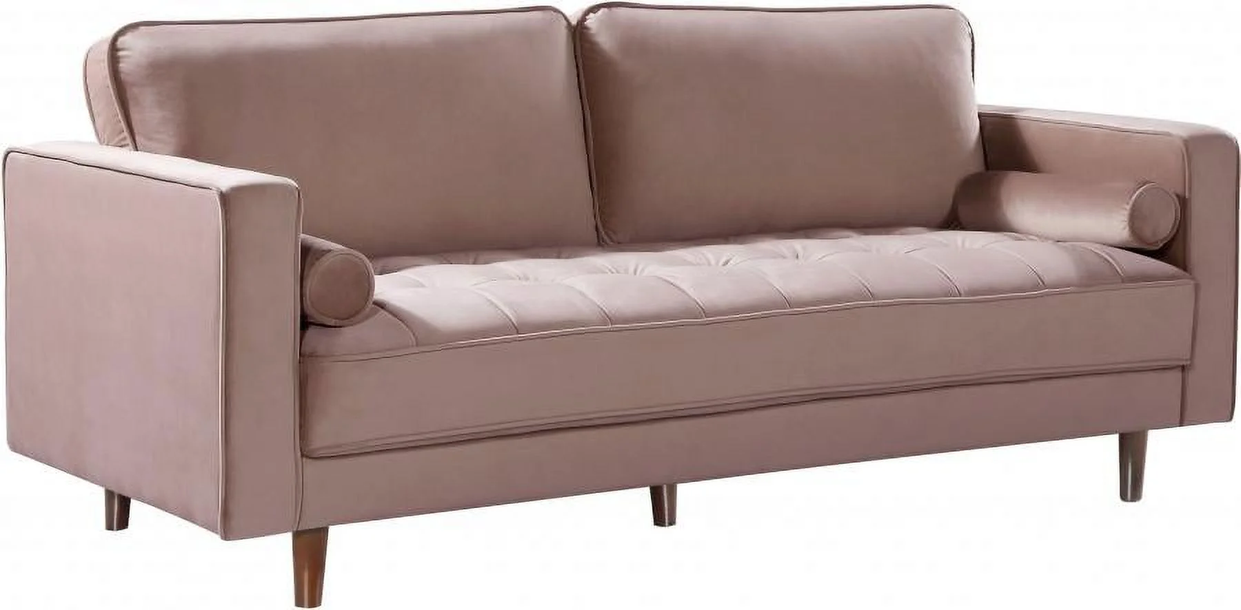 Modern Pink Velvet Sofa Loveseat & Chair Set 3Pcs Meridian Furniture 625 Emily