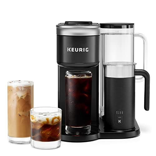 Keurig K-Cafe Single-Serve K-Cup Coffee Maker, Latte Maker and Cappuccino Maker, Comes with Dishwasher Safe Milk Frother, Coffee Shot Capability, Compatible with all Keurig K-Cup Pods, Dark Charcoal
