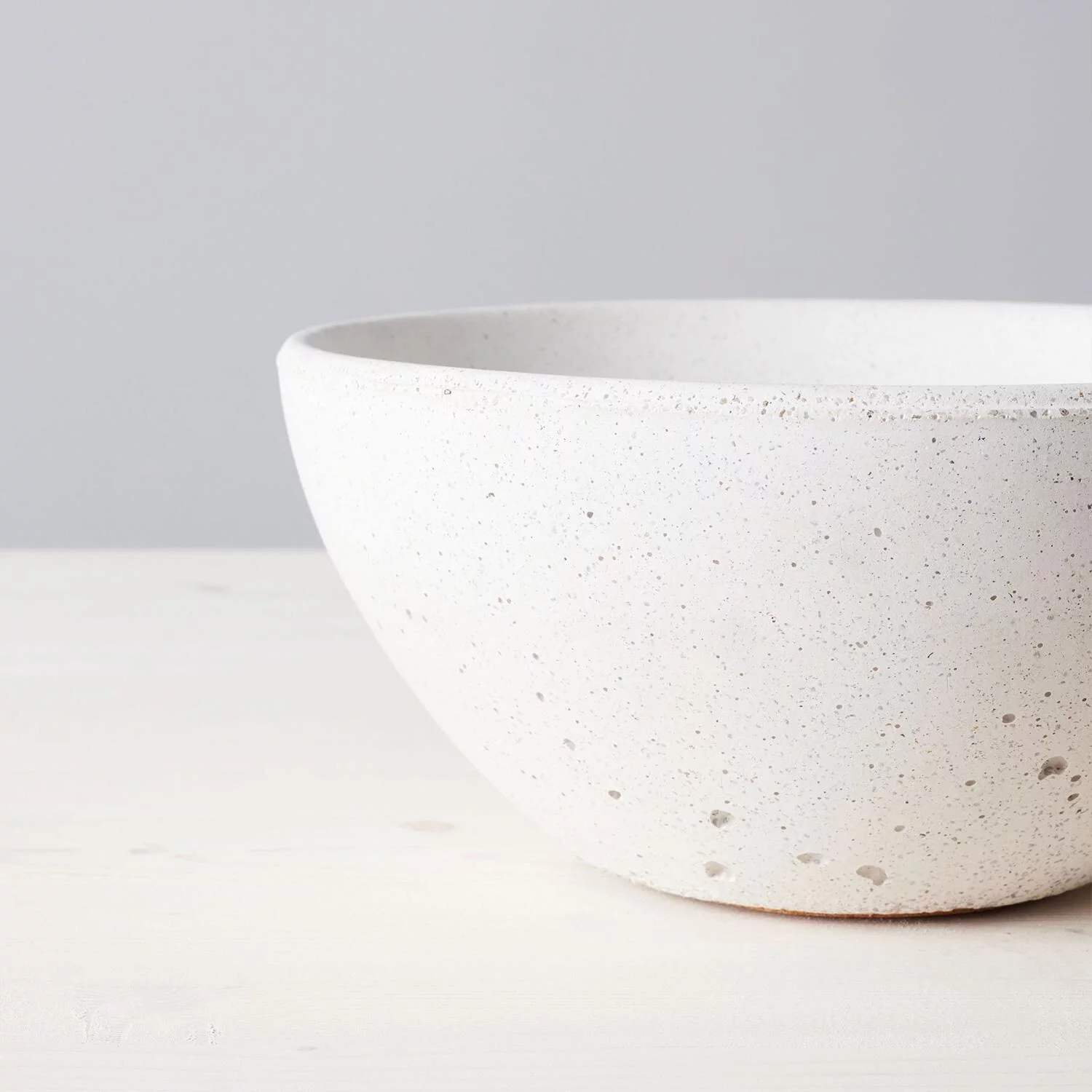 TerraFlame Basin Table Top Fire Bowl Gel Fuel - Stone Cast - White