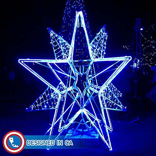 Russell Decor LED Rope Lights with Multifunction Controller for Christmas Halloween 4th of July Memorial Day Holiday Decor Patio Deck Connectable Lights (RGB) 30 Ft