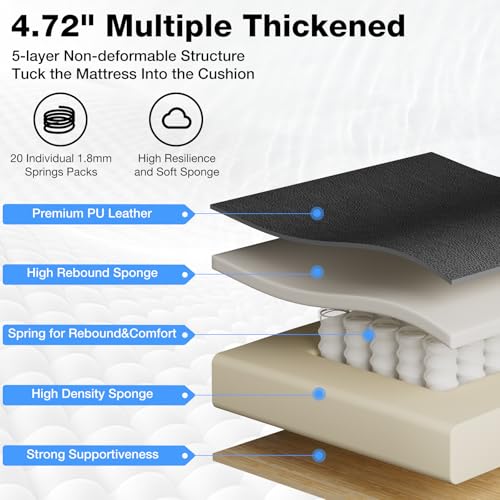 HOFFREE Massage Office Chair with Heat 7 Points Vibration Ergonomic Executive Office Chair with Footrest Reclining Home Office Desk Chairs High Back Black