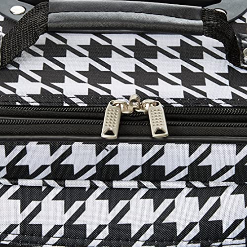 Rockland Fashion Softside Upright Luggage Set, Expandable, Kensington, Black and White, 2-Piece(14/19)