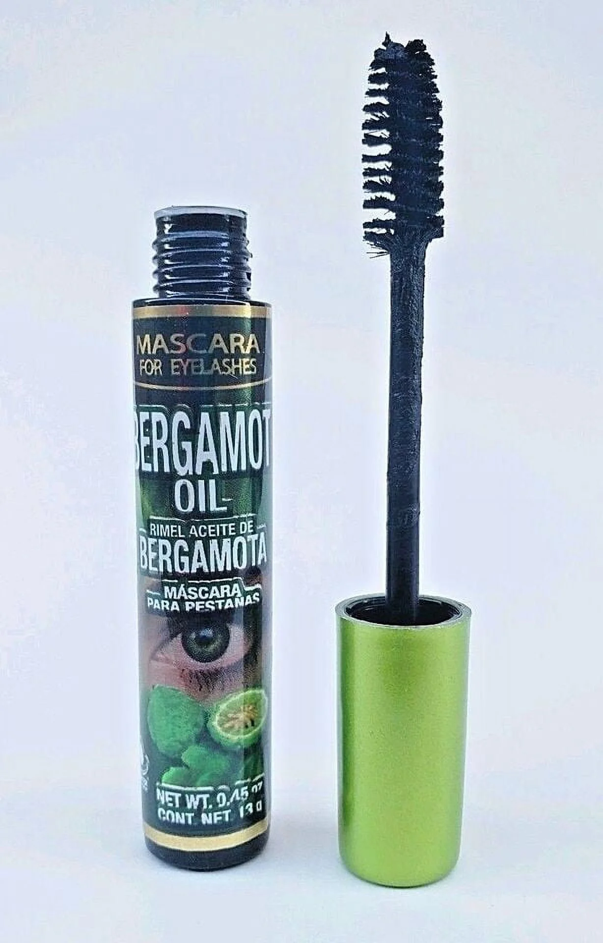 MASCARA BERGAMOT OIL BLACK RIMEL 0.45 oz. each Aceite de Bergamota Waterproof Strengthening
