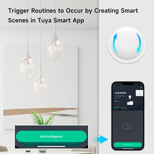 ZigBee Smart Knob Switch Wireless Scene Button Rotatable Dimmer Switch,Need Zigbee Hub,Light Automation Scenario Remote Panel (2)