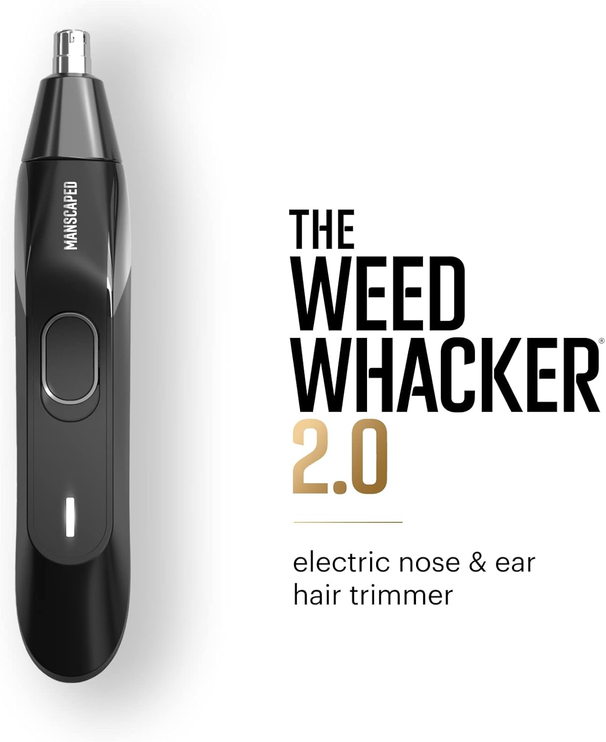 MANSCAPED® The Face Grooming Duo Contains: The Beard Hedger® Premium Precision Beard Trimmer and The Weed Whacker® 2.0 Nose and Ear Hair Trimmer