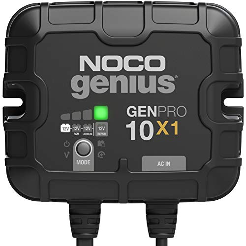 NOCO Genius GENPRO10X1: 1-Bank, 10A Onboard Battery Charger - 10A Per Bank, 12V Waterproof Marine Charger with Overcharge Protection & Temperature Compensation – for Lead-Acid & Lithium Batteries