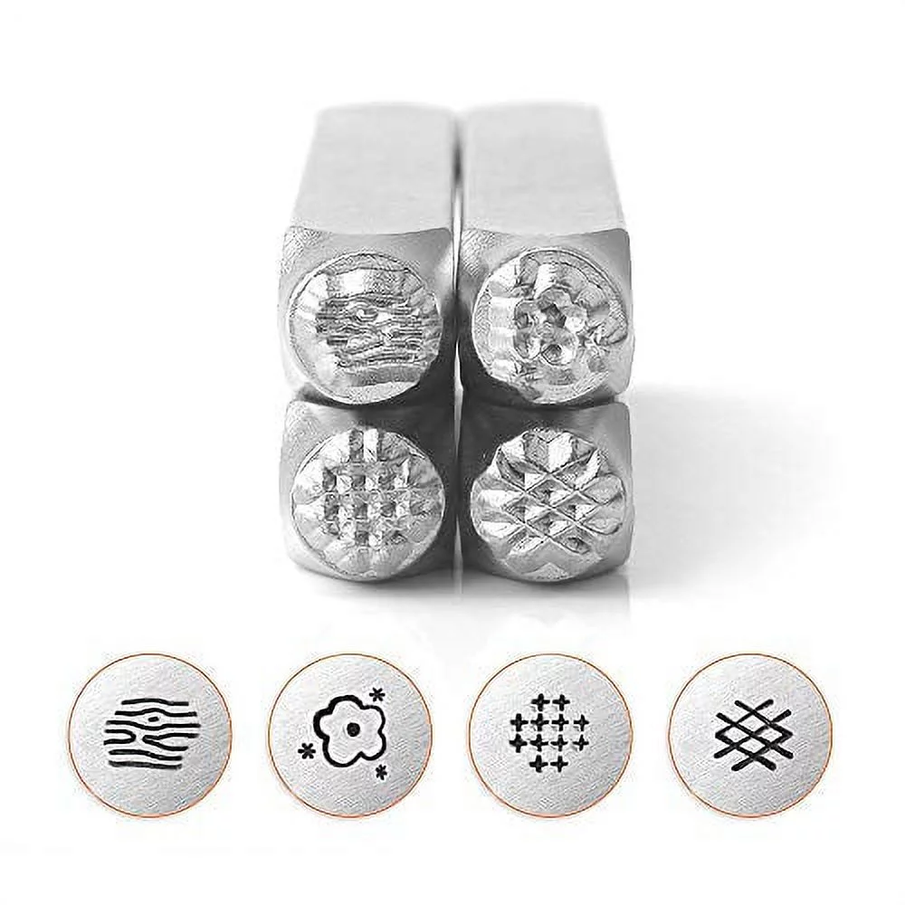 ImpressArt Metal Jewelry Stamps, Texture Designs Metal Stamp Pack, Series 2