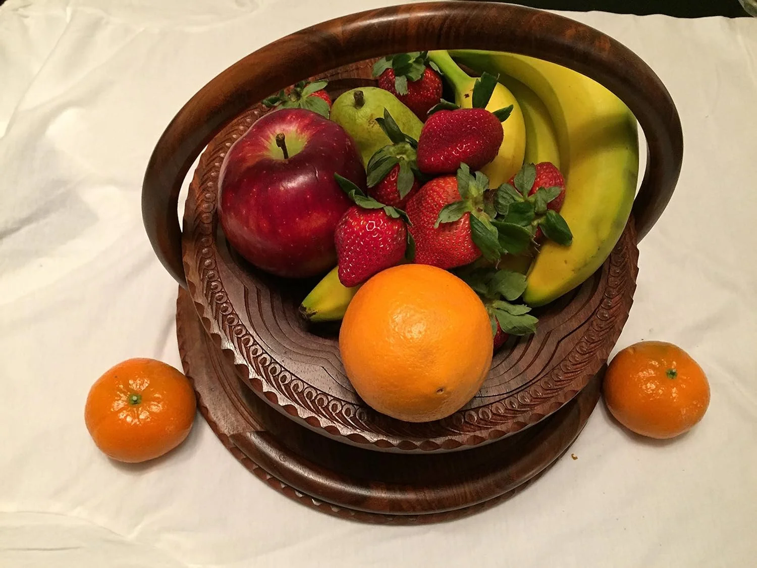 Special DAY Wedding LOVE Gift Wooden Collapsible Fruit Basket (12
