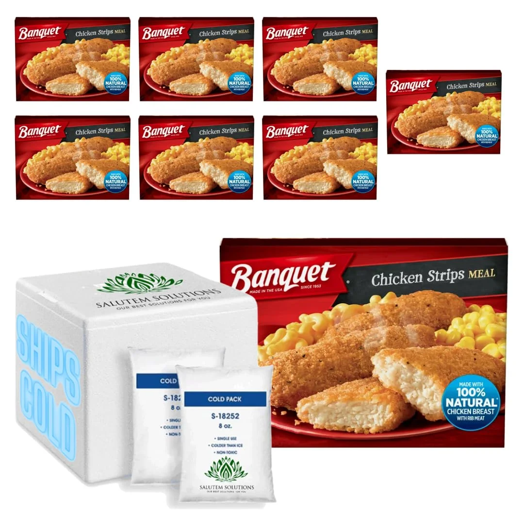 Banquet Chicken Strips Frozen Meal, 8.9 oz - Pack of 8