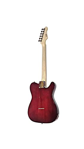 IYV 6 String Semi-Hollow-Body Electric Guitar, Left, Cherry Red (ITF-450 LH)