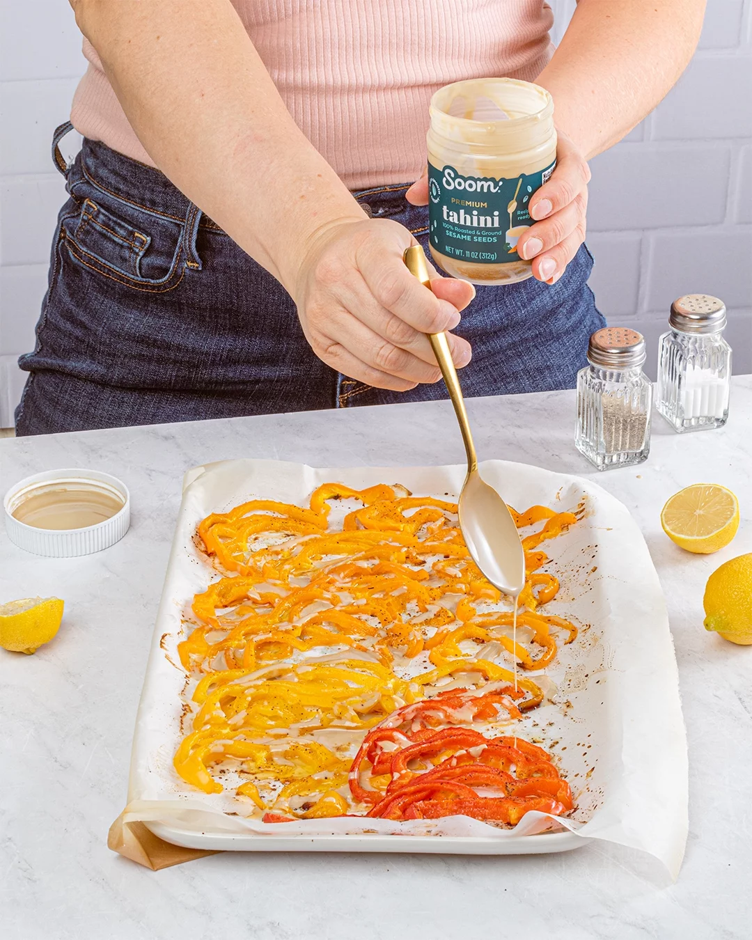 Soom Foods Single-Source Pure Ground Sesame Tahini 11oz (2 Pack) | Silky Smooth Texture in Hummus, Dips, Salad Dressings | Vegan, Nut-Free, Gluten-Free