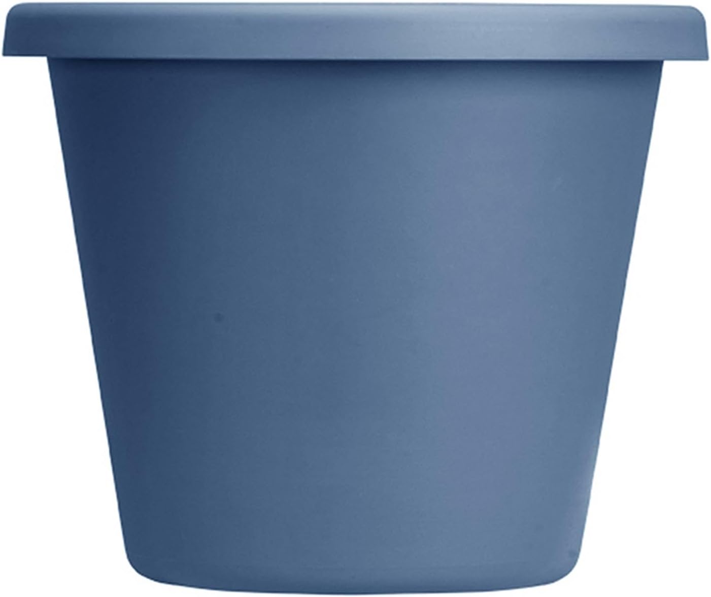 The HC Companies 24 Inch Indoor and Outdoor Classic Durable Plastic Flower Pot Container Garden Planter with Drainage Holes, Slate Blue (2 Pack)