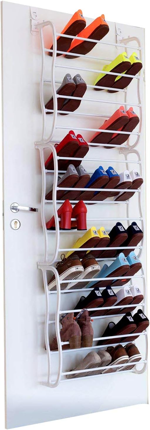 Fancy Buying Over The Door Shoe Rack Holder - 36 Pair Shoes Hanging Shelf Storage Shoe Organizer with Hooks