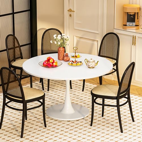 42 Inch Round Dining Table, Pure White Tulip Dining Table Tulip Table W/0.71