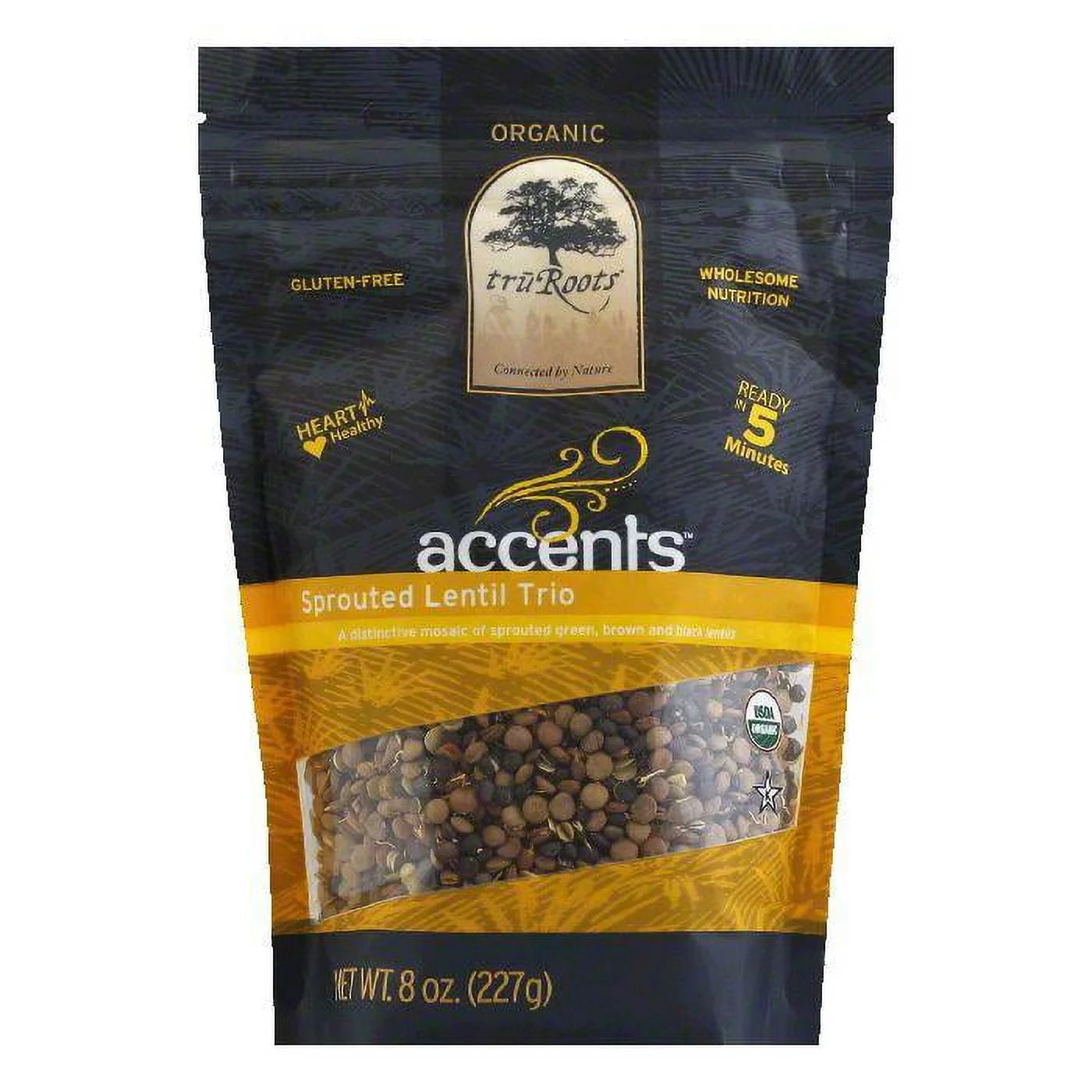 Tru Roots Organic Sprouted Lentil Trio, 8 Oz (Pack of 6)