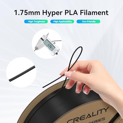 Creality Hyper PLA Filament 1.75mm, 30-600mm/s High Speed 3D Printer Filament, Dimensional Accuracy +/-0.02mm, Fit Most FDM 3D Printers, 4 Pack 1kg Spool(2.2lbs), Black & White