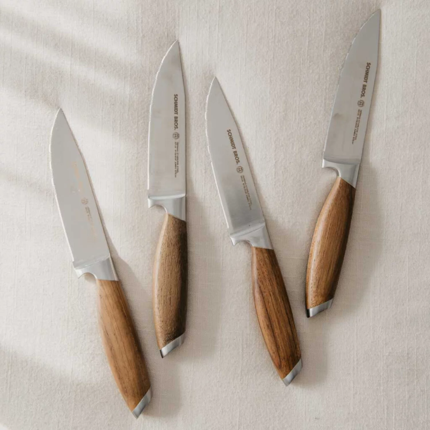 Schmidt Brothers™ Cutlery Bonded Teak, 4-Piece Jumbo Steak Knife Set
