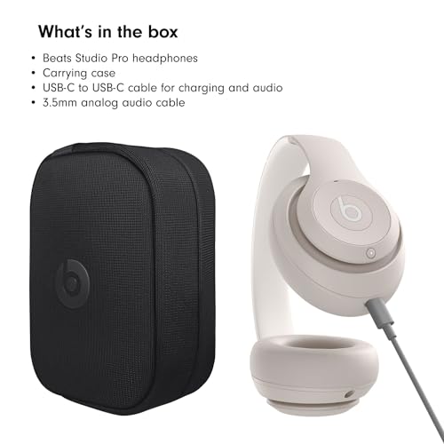 Beats Studio Pro - Wireless Bluetooth Noise Cancelling Headphones - Personalized Spatial Audio, USB-C Lossless Audio, Apple & Android Compatibility, Up to 40 Hours Battery Life - Black