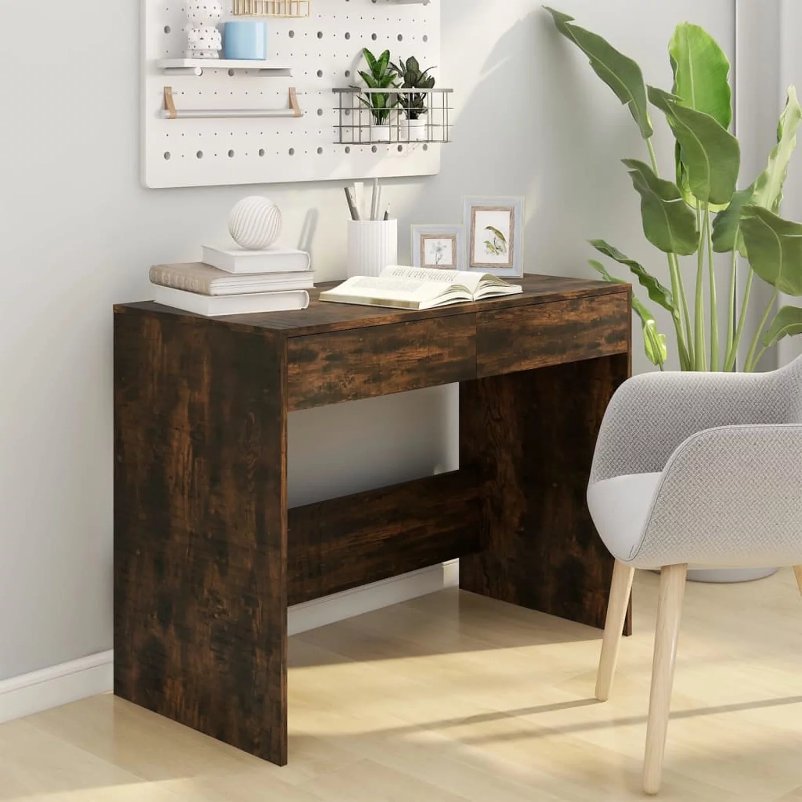 OWSOO Desk Smoked Oak 39.8