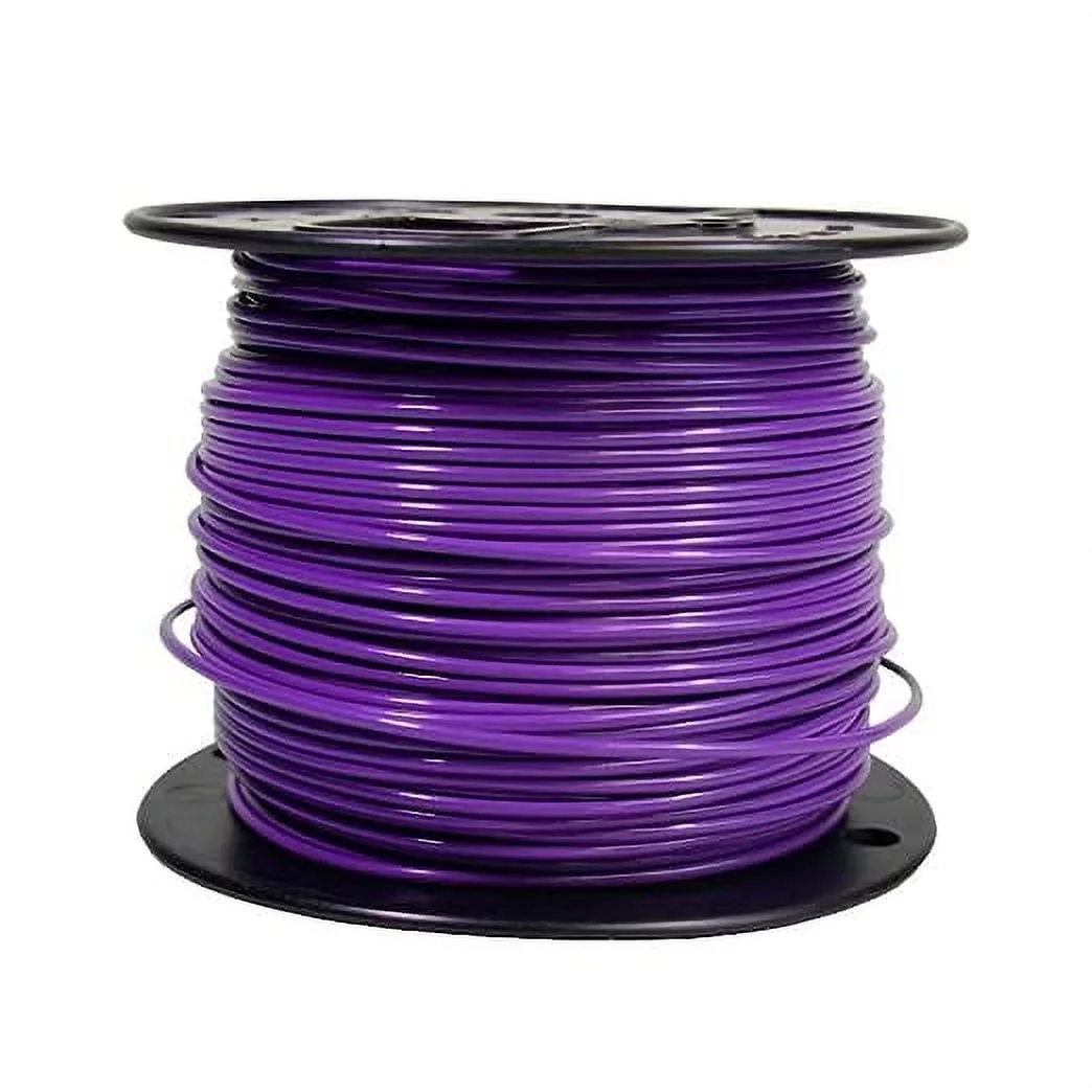 Paladin Insulated Copper THHN/THWN-2 Building Wire - 600 Volts Residential, Commercial, Industrial UL Listed - #12 Solid 500' FT Spool (Purple)