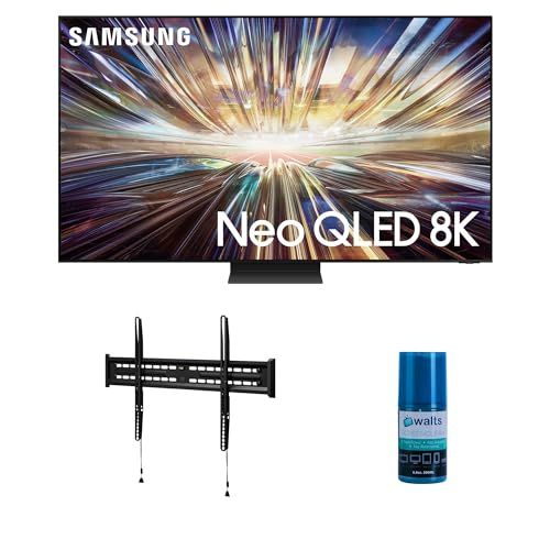 Samsung QN65QN800DFXZA 65 Inch Neo QLED 8K Smart TV with AI Motion Enhancer with a Walts TV FIXED-MOUNT-43-90 TV Mount for 43-90 Inch Compatible TVs and Walts HDTV Screen Cleaner Kit (2024)