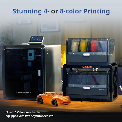 Anycubic 3D Printer Kobra S1 Combo, Multi-Color 3D Printer Max 600mm/s High Speed Printing High Precision, Works Right Out of Box Sealed Storage Intelligent Mult-Filament Drying 9.8