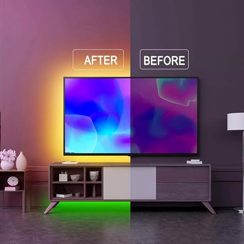 Led Lights for Bedroom, Smart Led Strip Lights with App Control Remote Control, RGB LED Light Strips,Music Sync Color Changing Room Decoration Party, Christmas decoration(1 Rolls of 32.8ft)