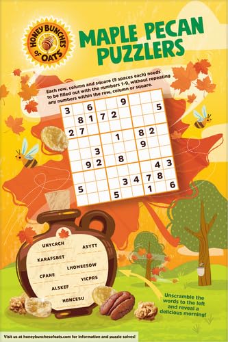 Honey Bunches of Oats Honey Roasted, Heart Healthy, Low Fat, made with Whole Grain Cereal, Pack of 4