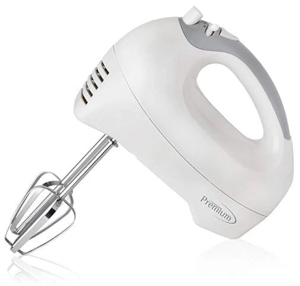 5-Speed Hand Mixer in White