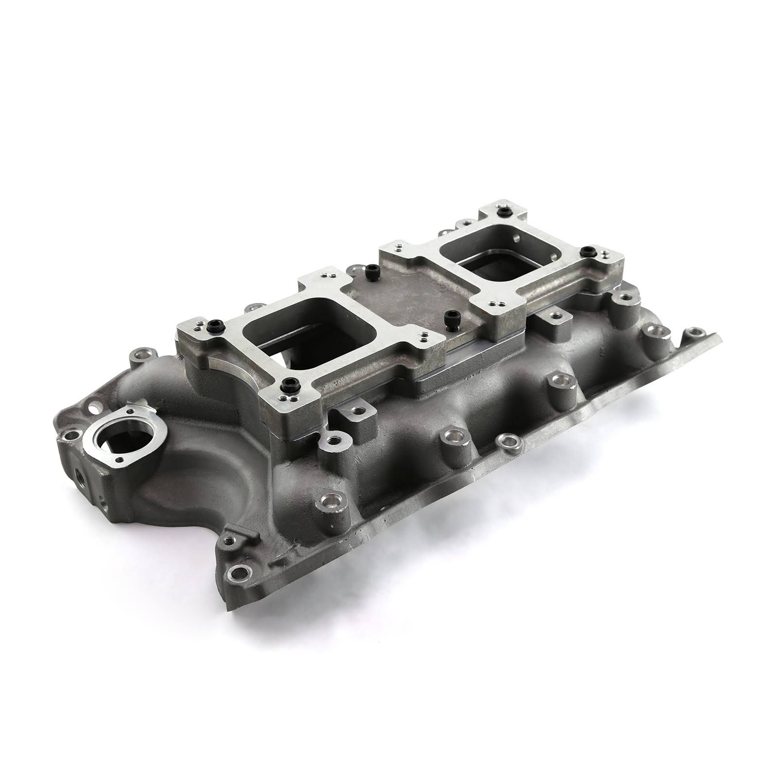 Ford BBF 429 460 Big Block Satin Open Intake Manifold w/Dual Carb Adapter