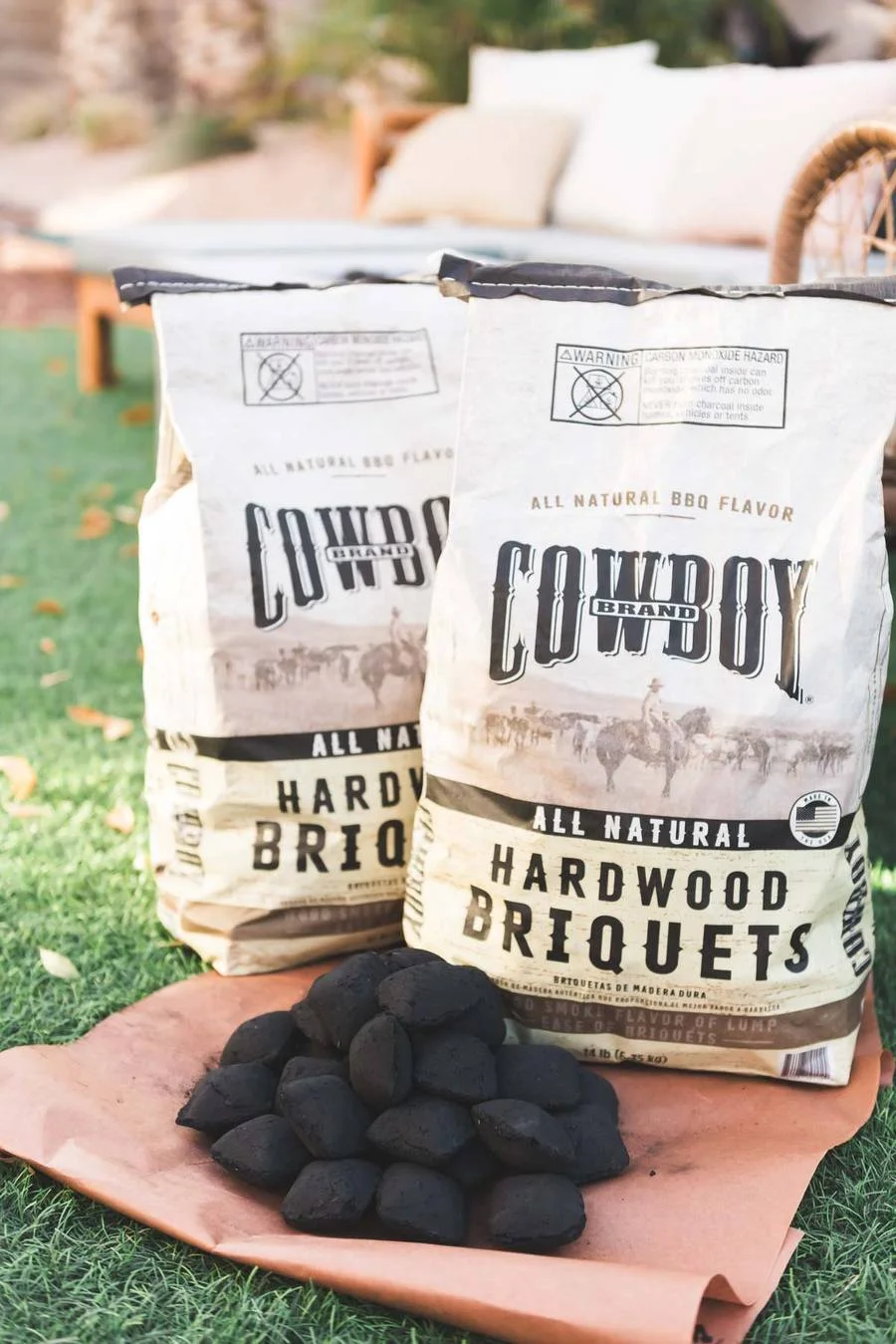 Cowboy Brand 14 Pound Long Lasting Hardwood Briquets