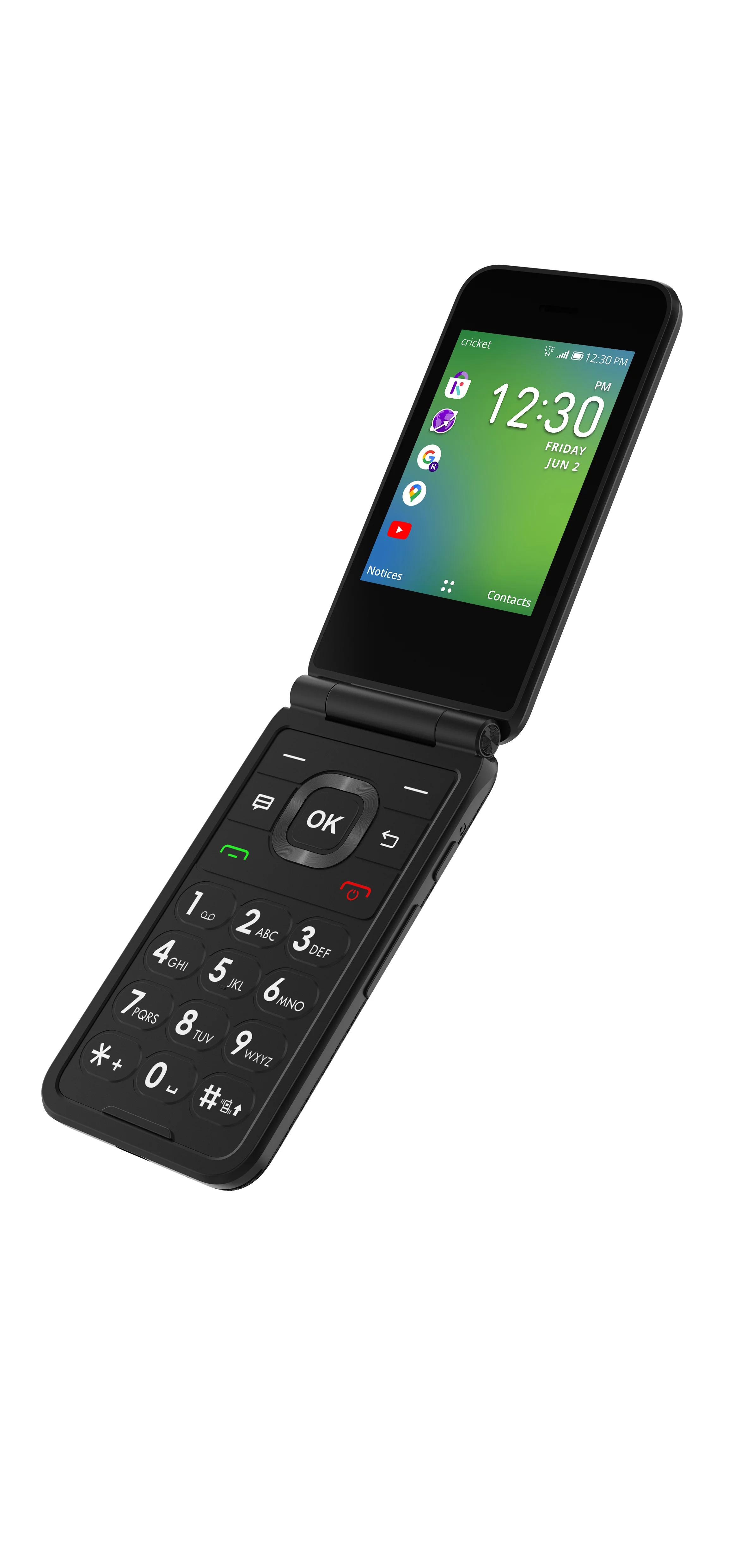 Cricket Wireless Debut Flex, 4GB, 512MB RAM, Graphite Gray - Prepaid Smart Flip Phone