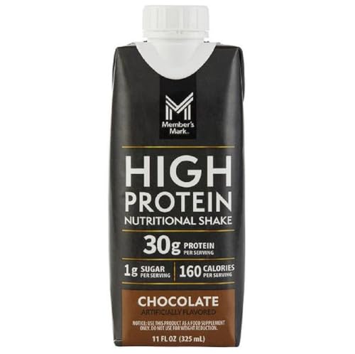 Member Mark 30g High Protein Nutritional Shake, Chocolate 11 fl. oz., 15 pk. Included FREE Pocket Tissue