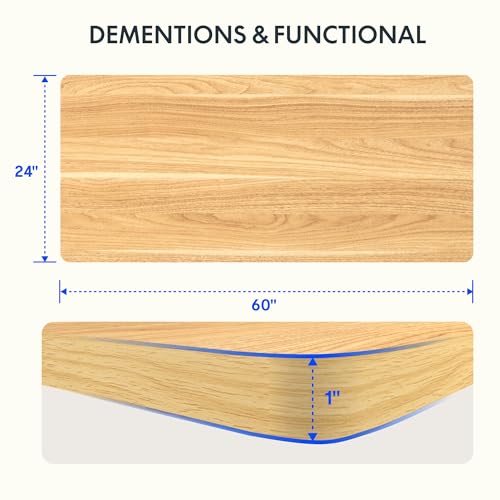 FLEXISPOT EN2 Whole-Piece Standing Desk with Clamp Power Strip, 55 x 28” Electric Stand Up Height Adjustable Desk with Cable Management (Black Frame + 55