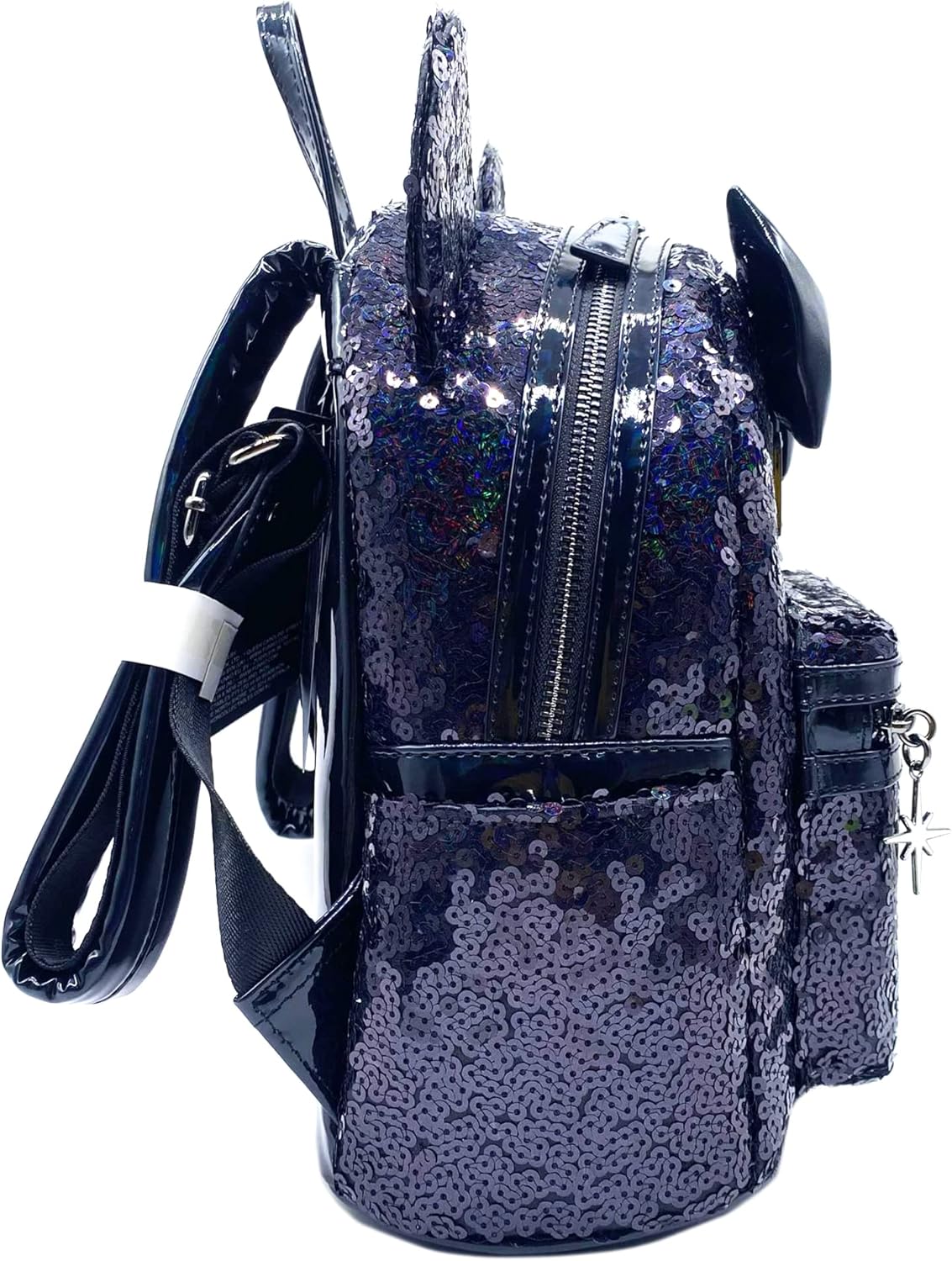 Loungefly X LASR Exclusive Disney Celestial Dreams Black Holographic Sequin Minnie Mini Backpack - Fashion Cosplay Disneybound Cute Backpacks