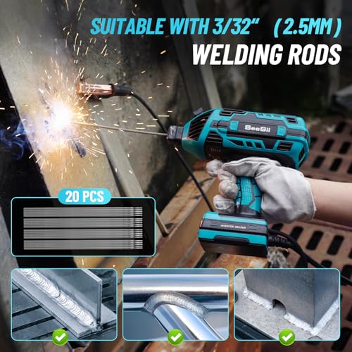 Seesii Handheld Welder,110V 120A Portable Welding Machine with True Color Auto Darkening Welding Goggles and Welding Chipping Hammer, Suitable For 3/64