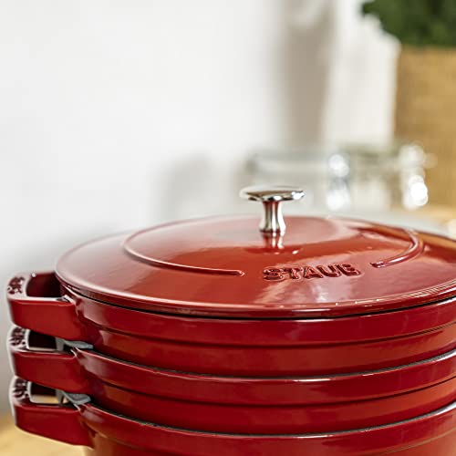 Staub Cast Iron 4-pc Stackable Set - Grenadine