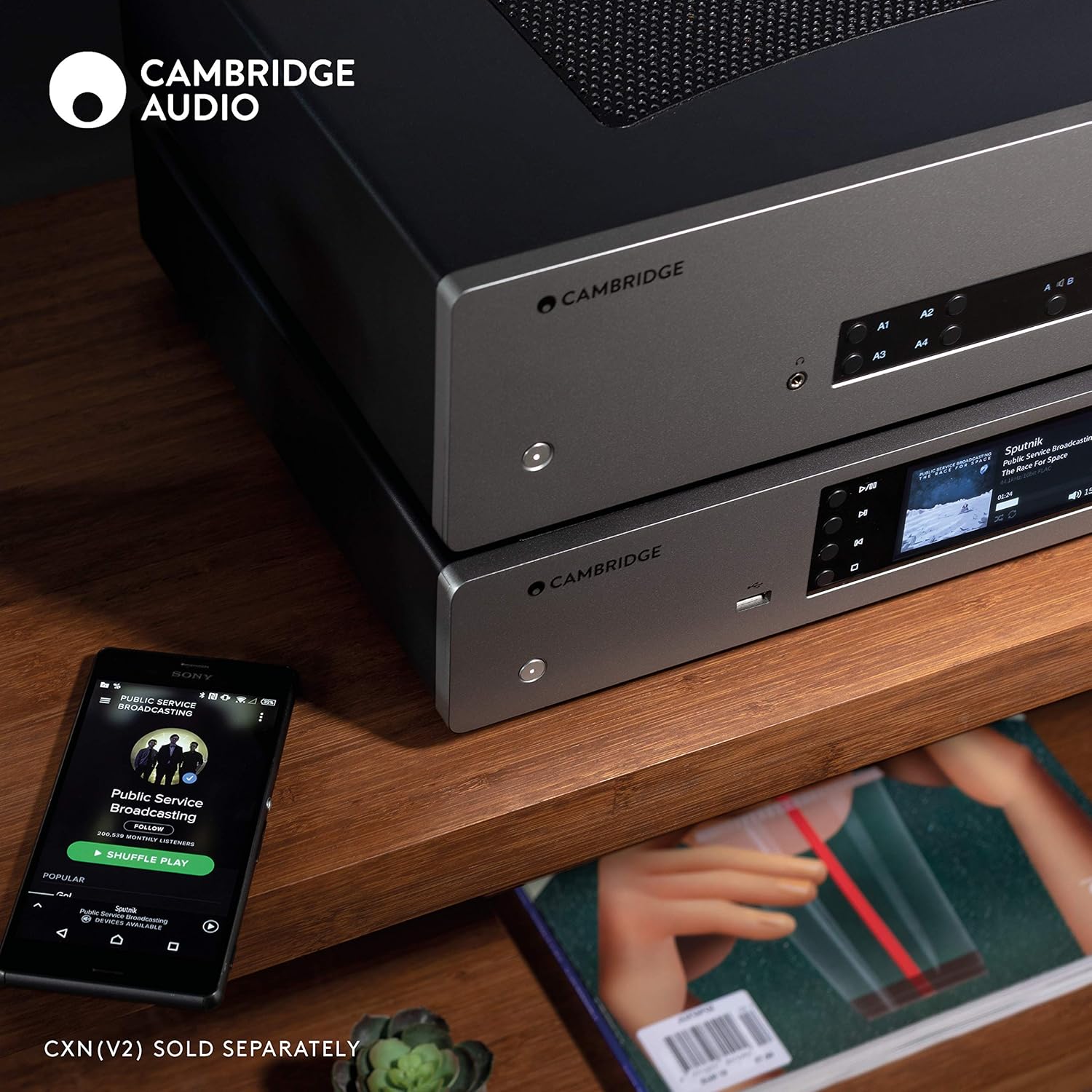 Cambridge Audio CXA81 Stereo Two-Channel Amplifier with Bluetooth and Built-in DAC - 80 Watts Per Channel (Lunar Grey)