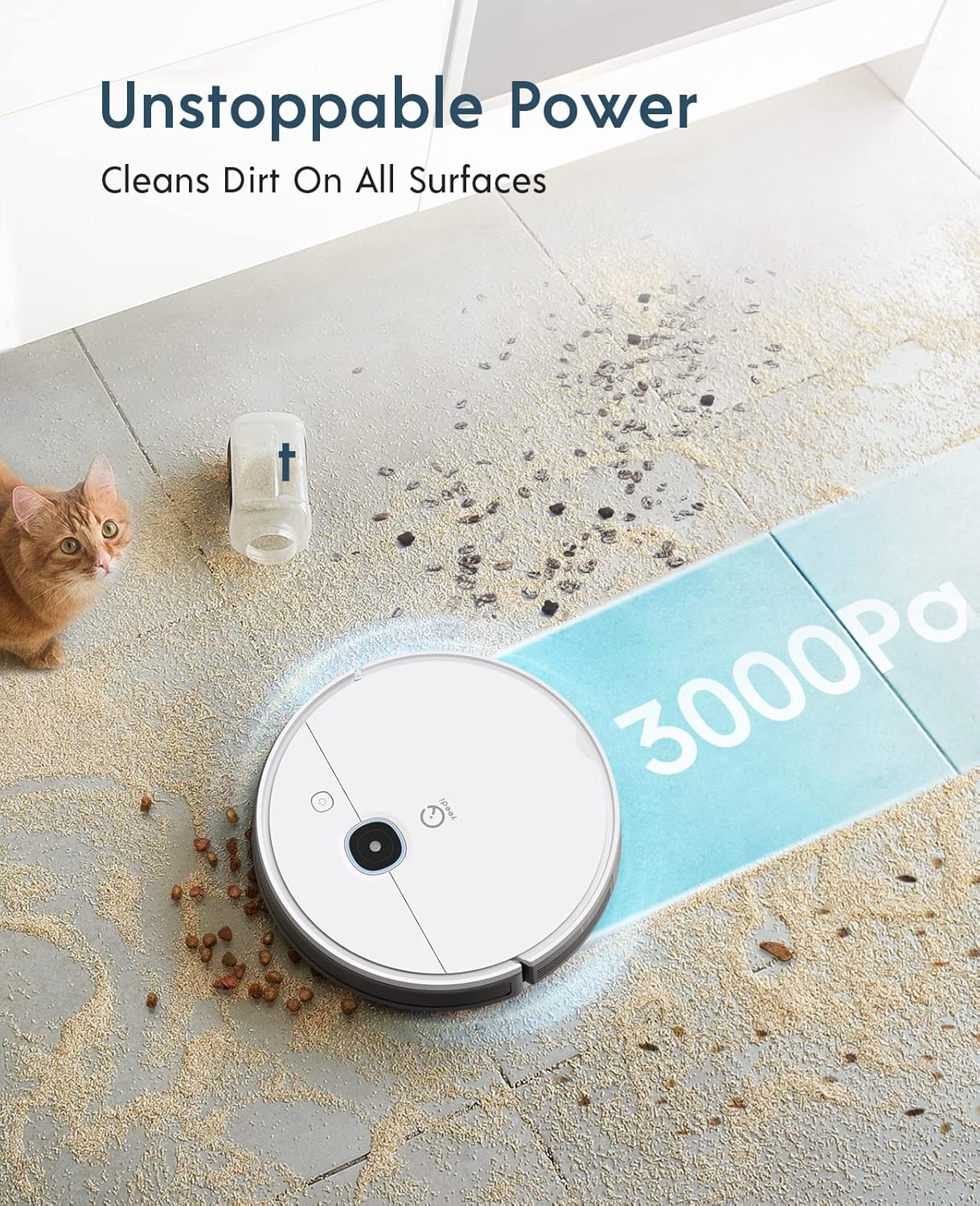 yeedi vac Robot Vacuum with Advanced Mapping, 3000Pa Suction, Deep Cleaning, Virtual Boundary, Carpet Boost, App Control, Google Home, Alexa Compatible, Ideal for Hard Floor, Carpet and Pet Family