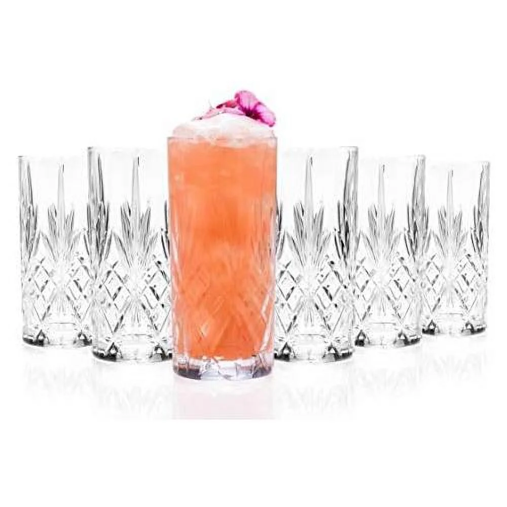 25766020006 Melodia Crystal Hi- Cocktail Water Glass, 23 X 15.5 X 15.5 Cm, Clear