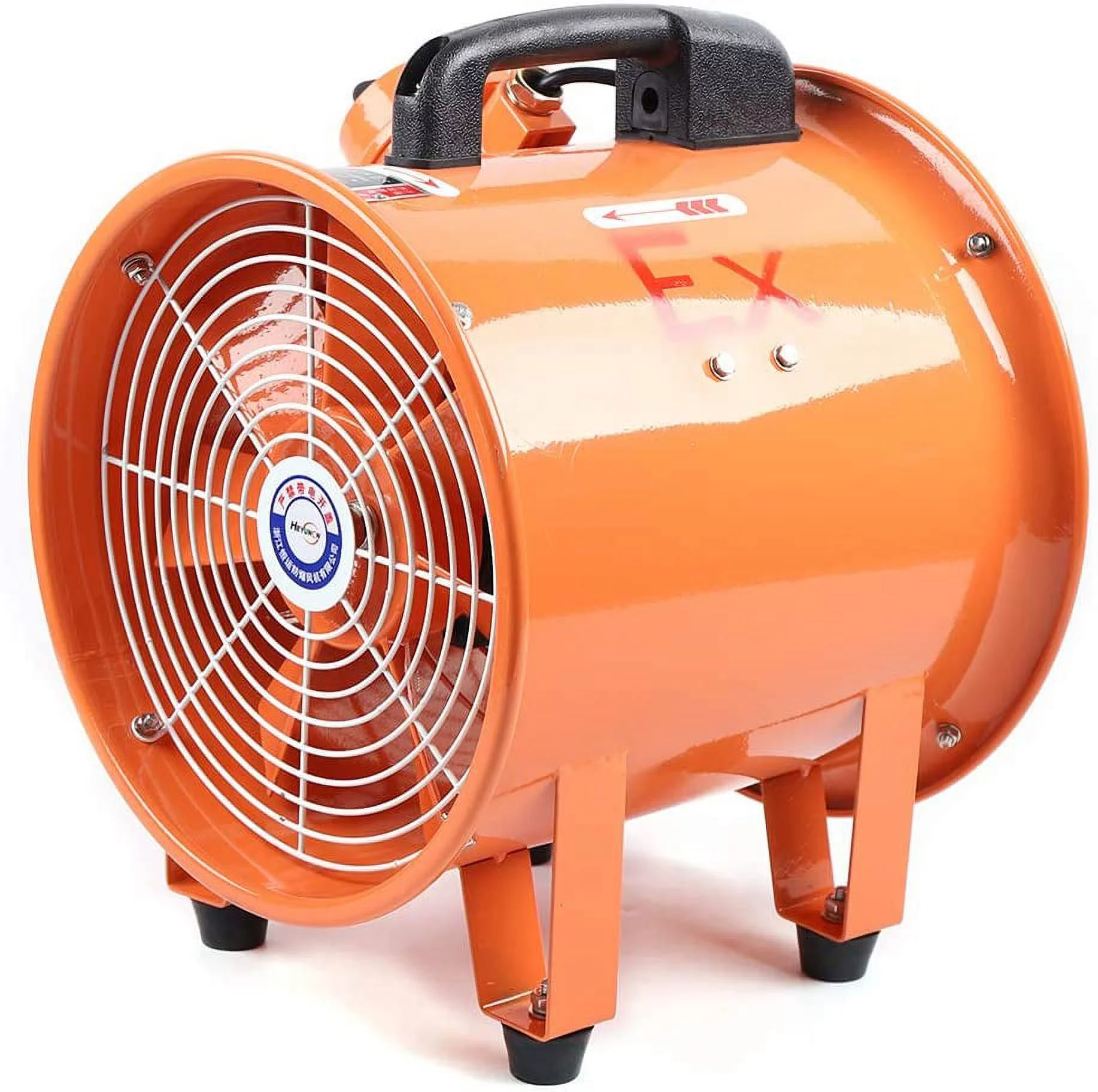 TFCFL 10'' Pure Copper Motor Axial Duct Fan 250W Kitchen Laboratories Exhaust Blower