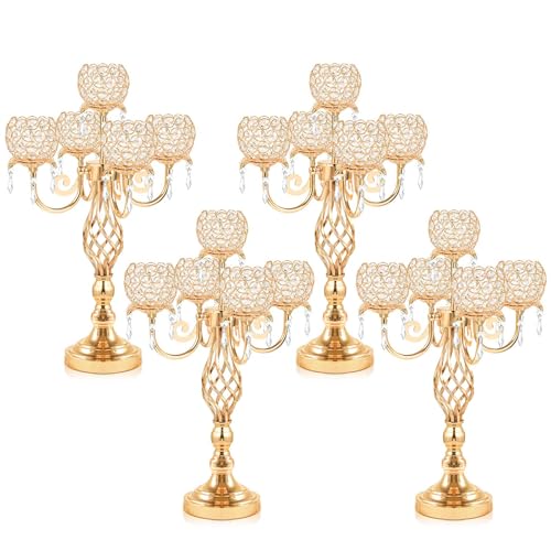5-Arm Crystal Candelabra Centerpiece 23.2