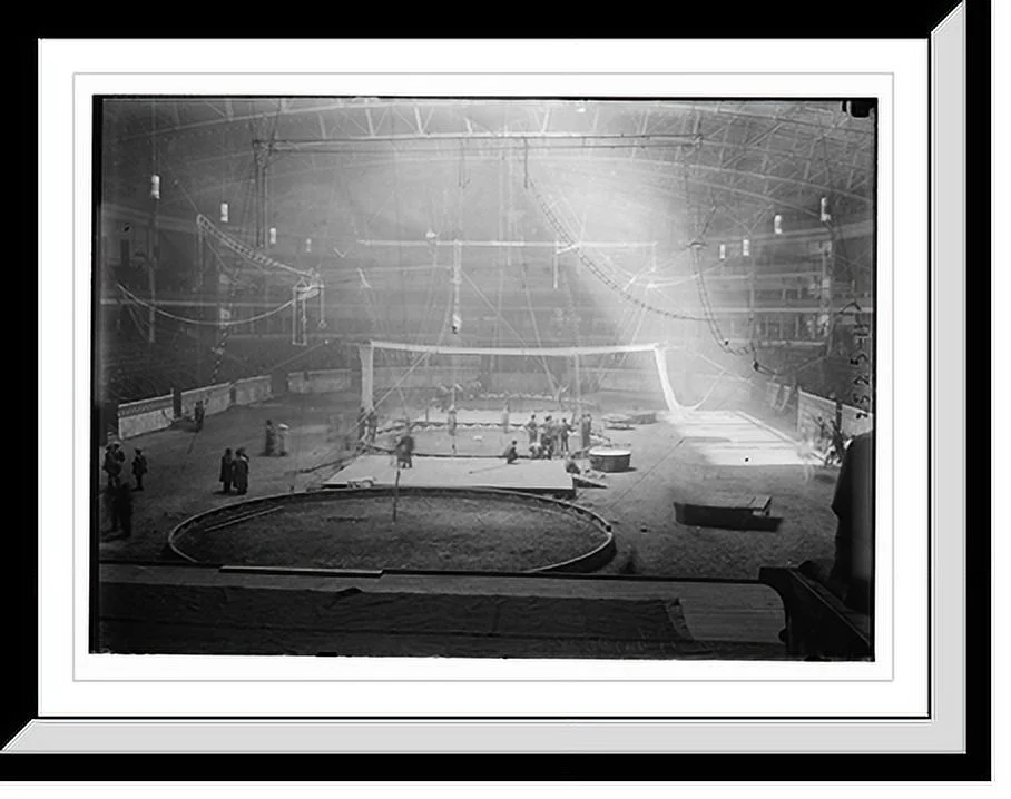 Historic Framed Print, Interior - Barnum-Bailey Tent?, 17-7/8