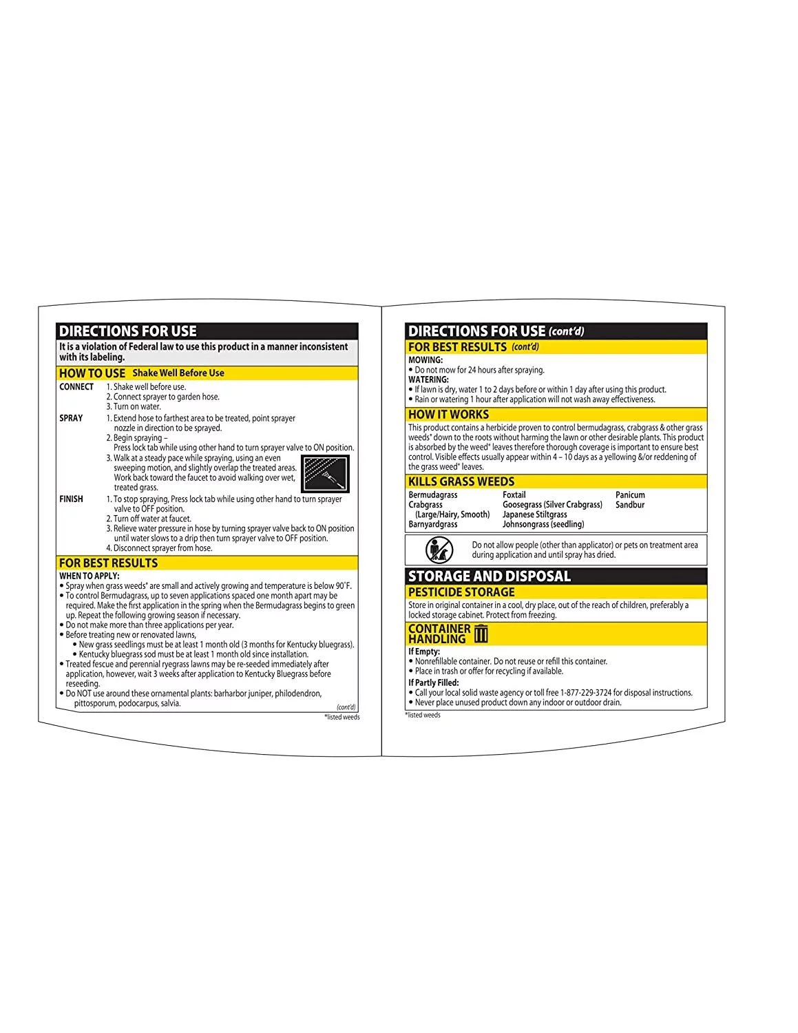 BioAdvanced 704119A Crabgrass Killer RTS Hose-End Concentrate, 32 oz