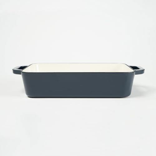 Enameled Cast Iron Rectangle Roaster Lasagna/Roasting Pan Red……