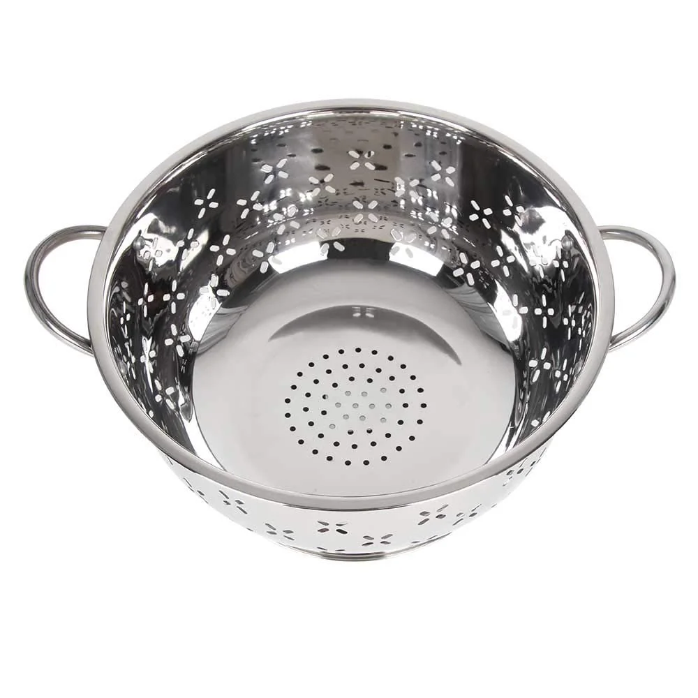 Lindys CC8 8 qt. Stainless Steel Colander - Silver