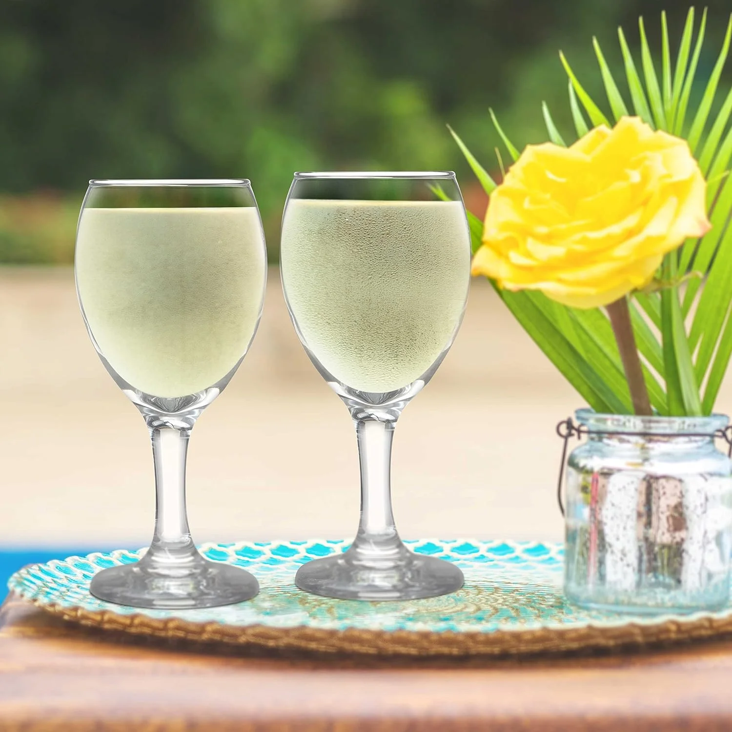 10 Aragon Wine Glasses Set, 8.5 Oz. - High Standard, Made - Clear